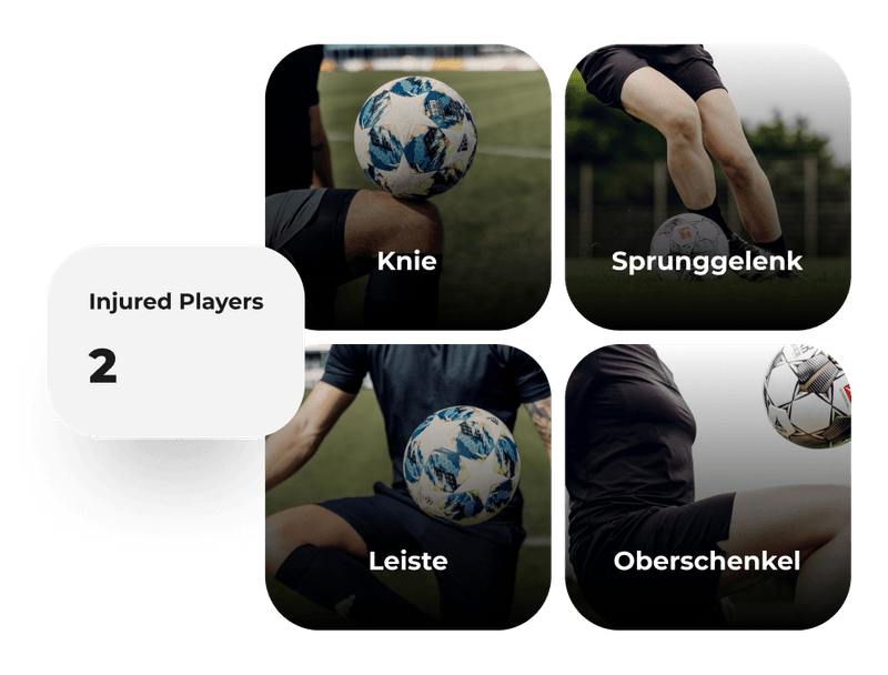 B42 Features: Präventions- & Comeback Training für beispielsweise Knie, Sprunggelenk, Leiste oder Oberschenkel